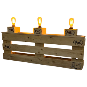 Palleleon Bodenlampe auf Holzleiste 0